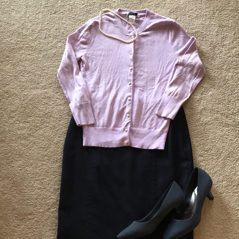J. Crew Lavender Cardigan